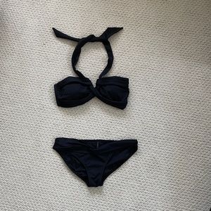 Seafolly Collective Halter Bandeau and Twist Band Hipster Bottoms Bikini Set